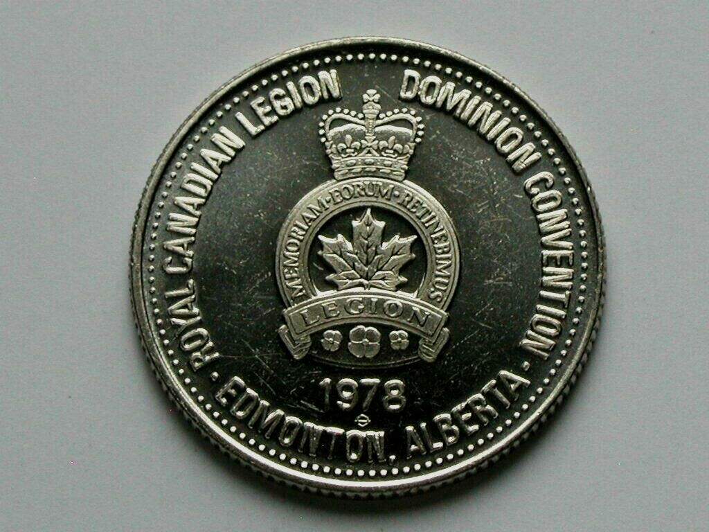 Edmonton AB CANADA 1978 Royal Canadian Legion Medal Military Veterans Fraternity
