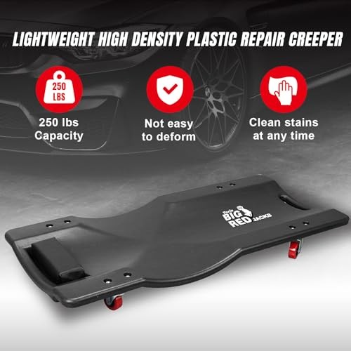 Torin 36" Rolling Garage Creeper, Shop Creeper Plastic Creeper-36inch-Black