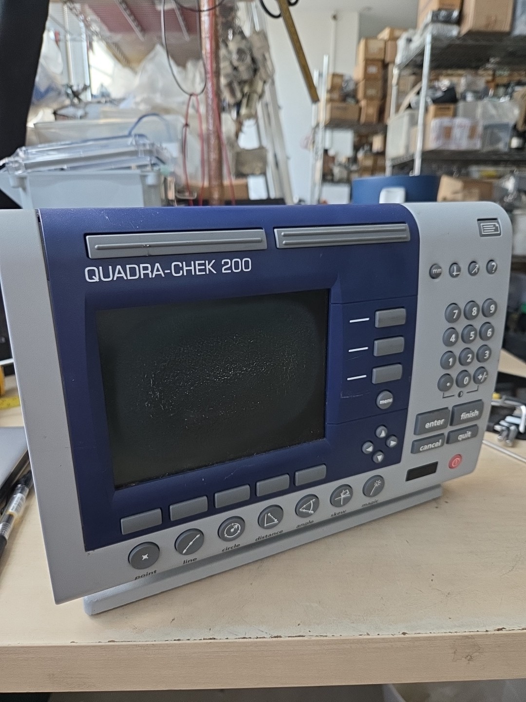 Metronics Quadra- Chek 200 Model QC221-AR(USED) Screen Damage