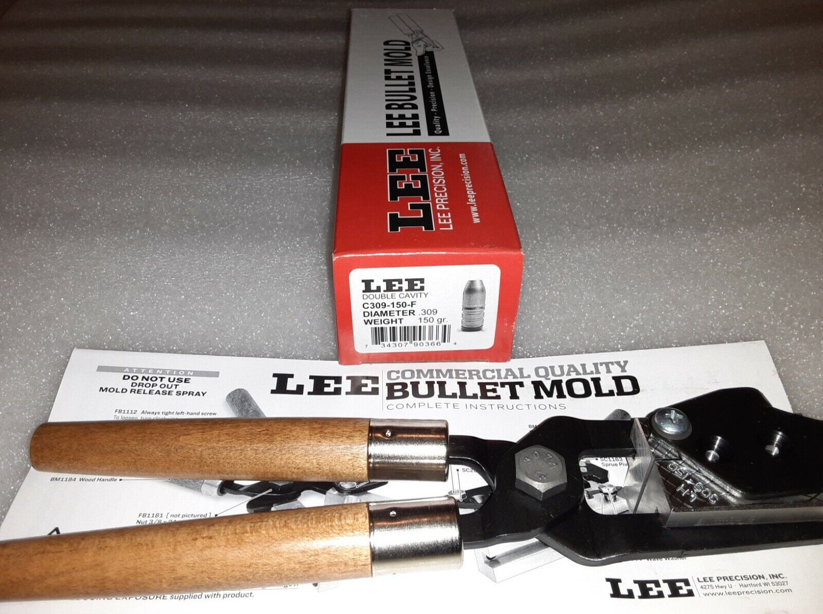 Lee 2-Cavity Bullet Mold C309-150-F 30 Caliber (309 Diameter) 150 Grain Flat Nos