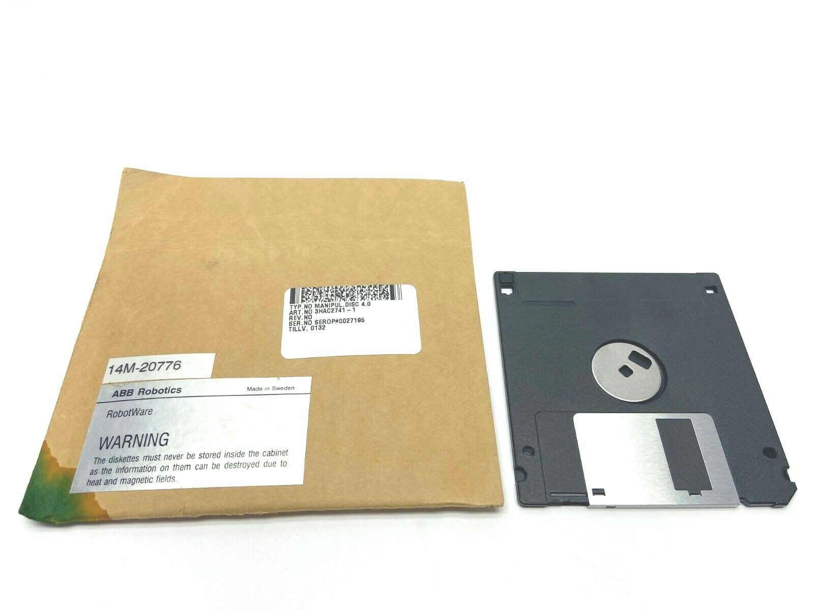 ABB 14M-27076 3HAC2741-1 Manipulator Param 4.0 Boot Disk Floppy