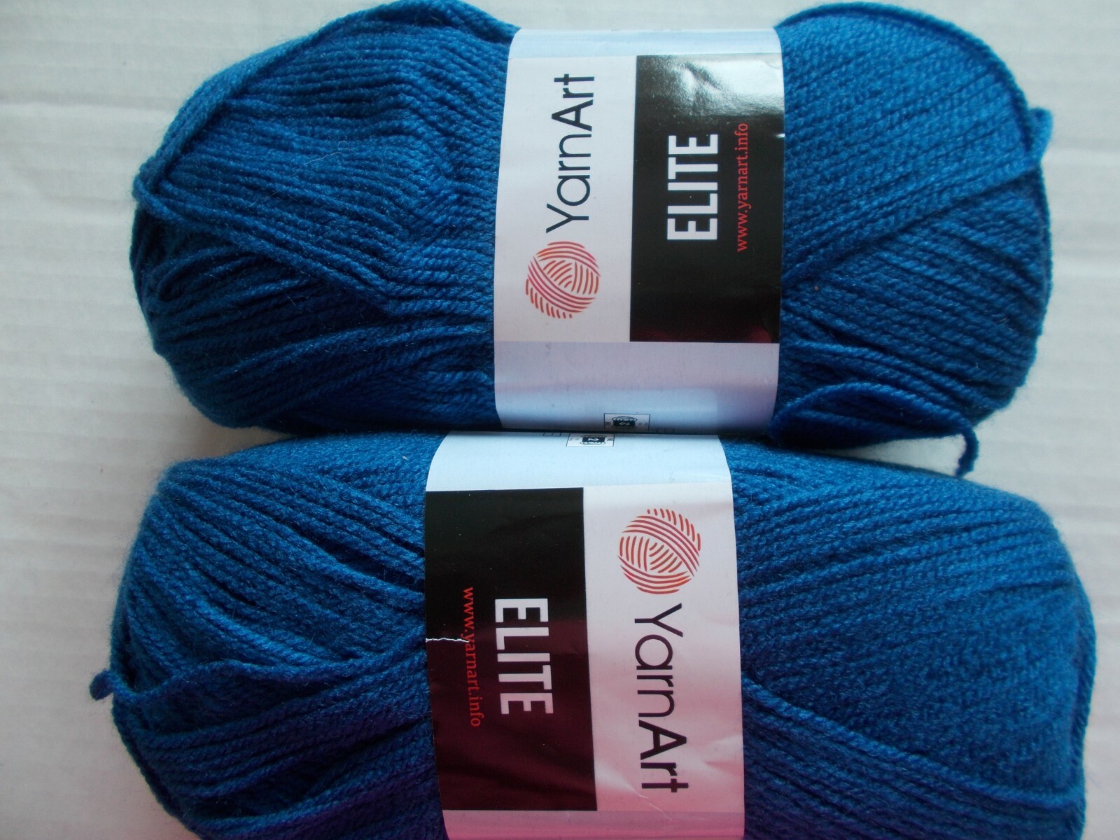 YarnArt Elite yarn, Country Blue (#209), lot of 2, (328 yds ea)