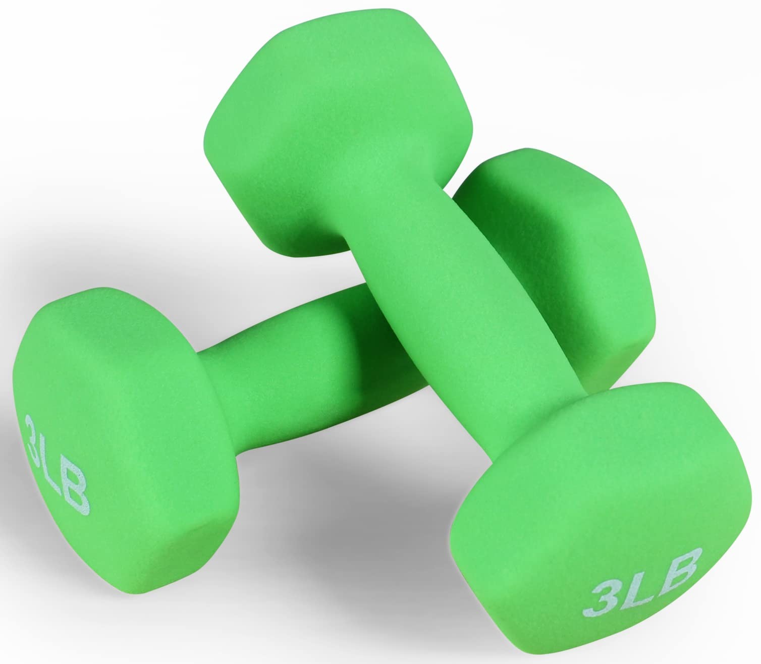 Neoprene Dumbbell Hand Weights – AntiSlip – 3Pound, Pair – 3Pound, Pair
