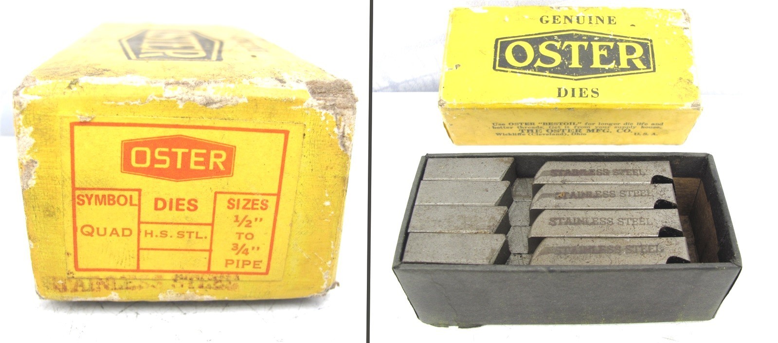 OSTER - 6C3 - QUAD - H.S. STL. STAINLESS SS - 1/2" to 3/4" Pipe 1, 2, 3, 4