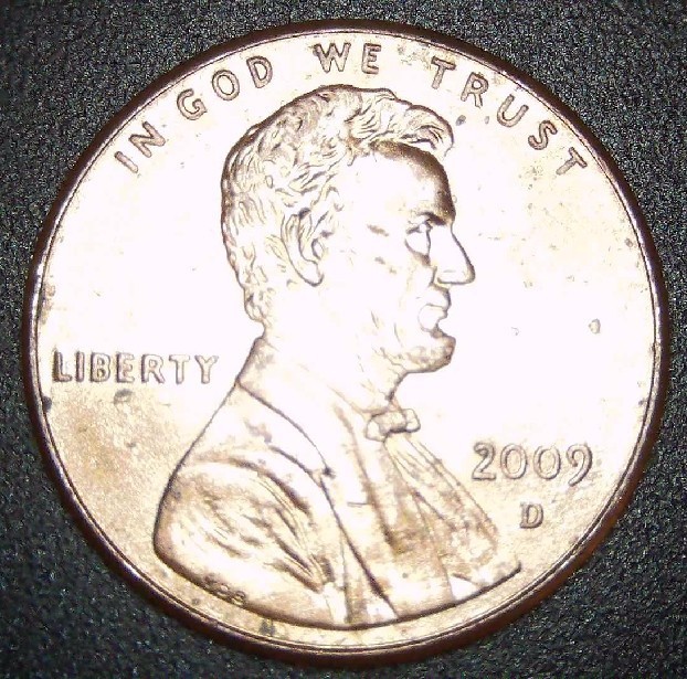 Lincoln Bicentennial 2009 D Small Cent Early Childhood error Log Cabin