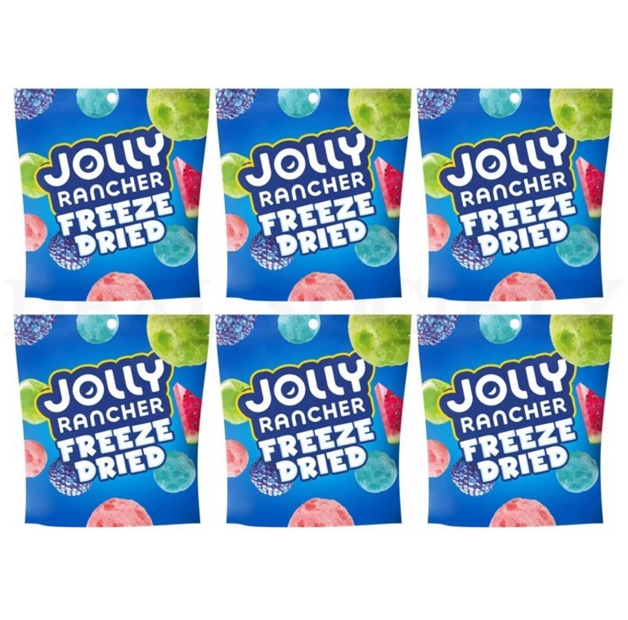 Jolly Rancher Freeze Dried Original Fruit Flavored Candy 2oz Lot of 6 Bags