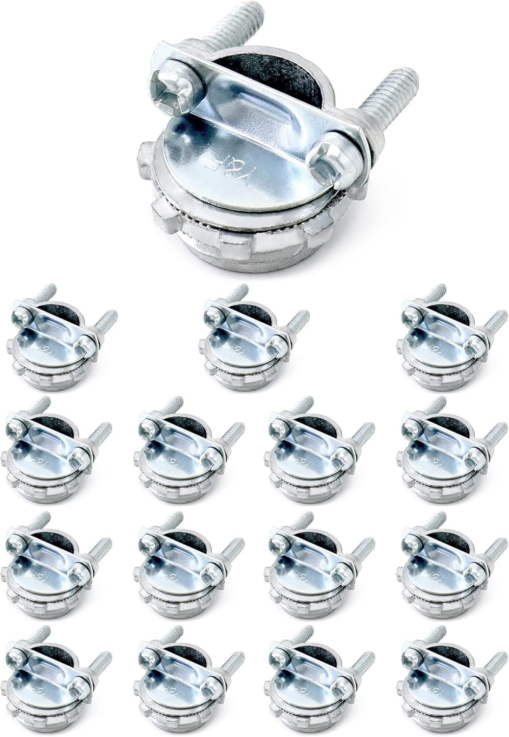 16PCS 1/2” Cable Clamp Connectors Zinc Alloy for Electrical Box Conduit