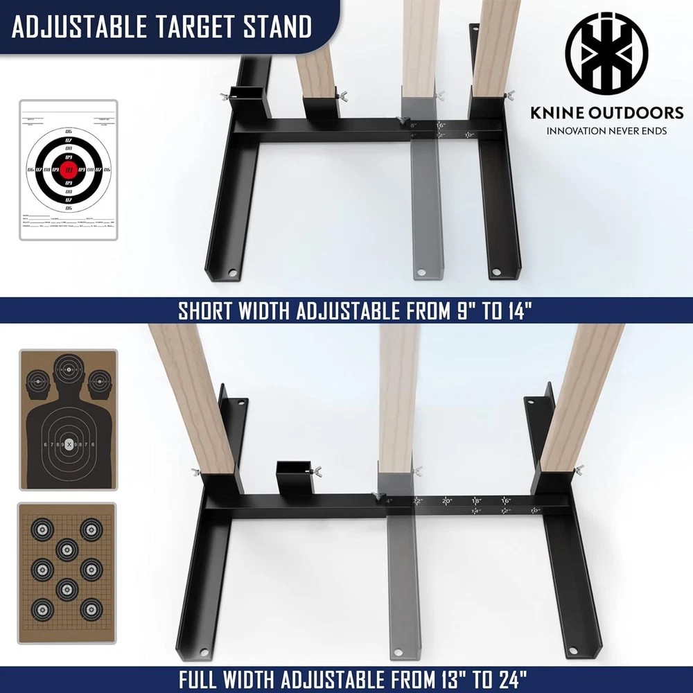 Shooting Target Stand for Outdoors, Durable Paper Target Holder with Stable Adju