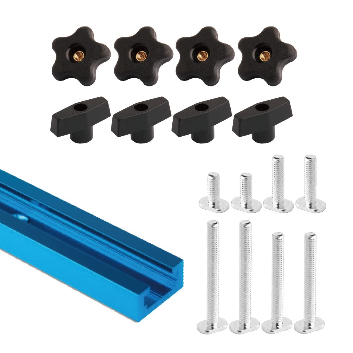 71170 17-Piece Universal T-Track Kit w/ 48-Inch T Track and 16-piece 5/16"-18...