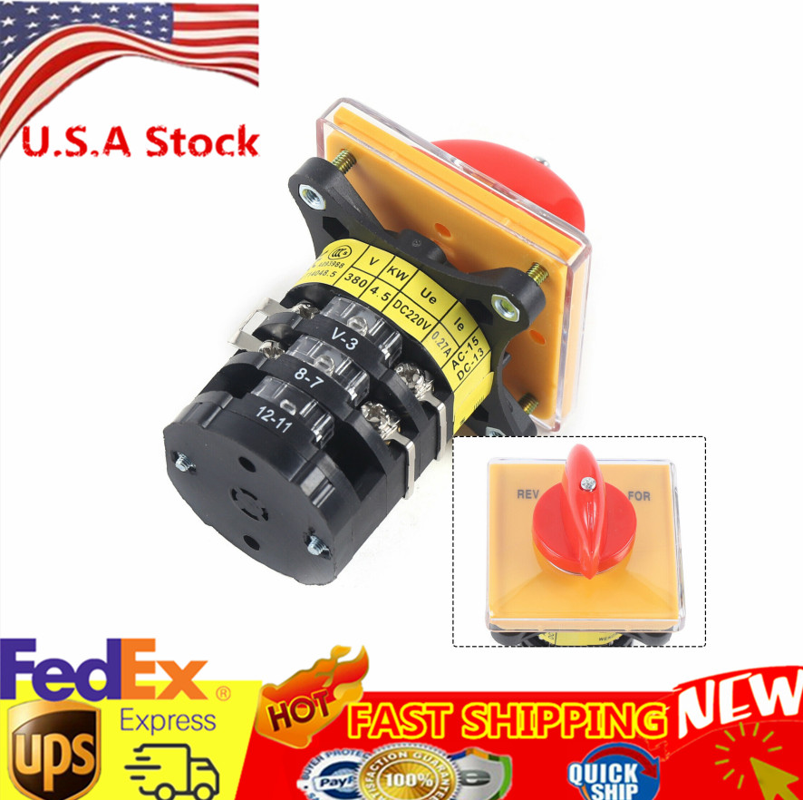 NEW Milling Machine Part Bridge port Forward Reverse 3 Phase Motor Mill SwitchUS