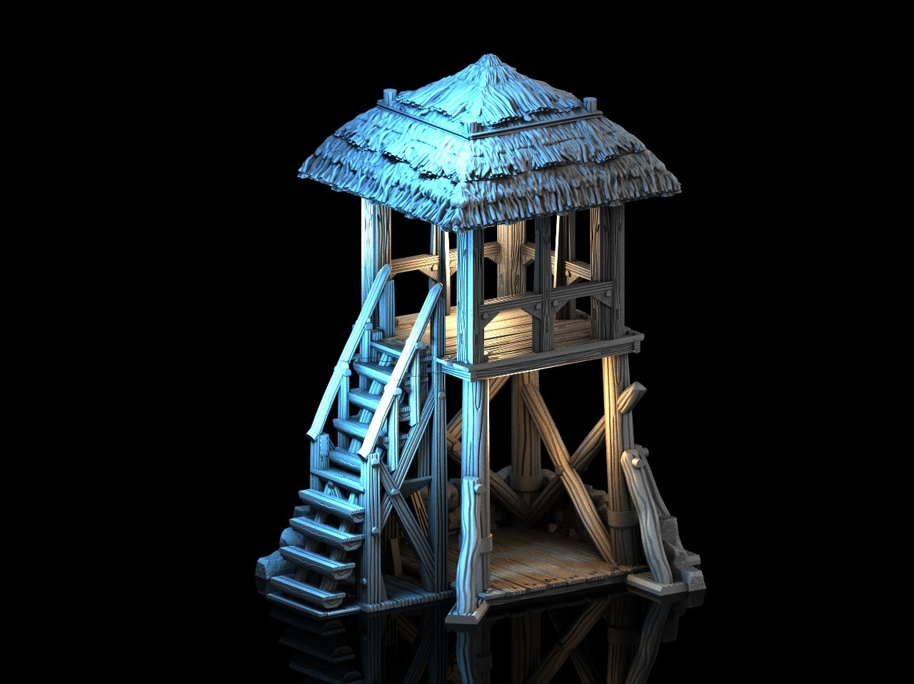 3d printed watchtower 20mm Miniatures, DnD, Tabletop, RPG, War Game