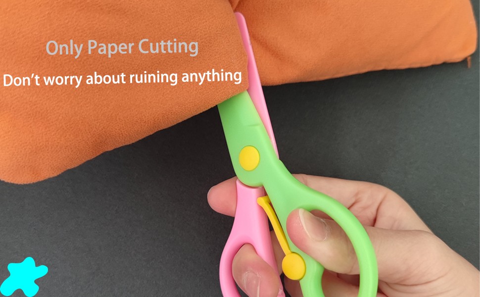 2Pcs Toddlers Training Scissors, Plastic Safety Scissors, Cute Scissors