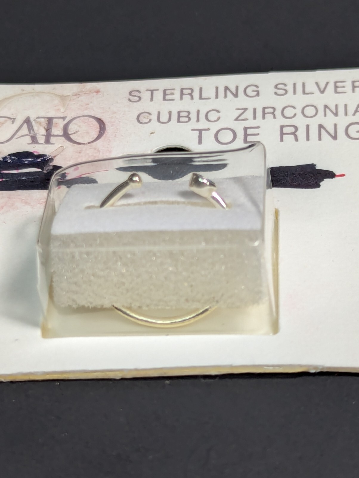 Cato Sterling Silver Blue Cubic Zirconia Toe Ring