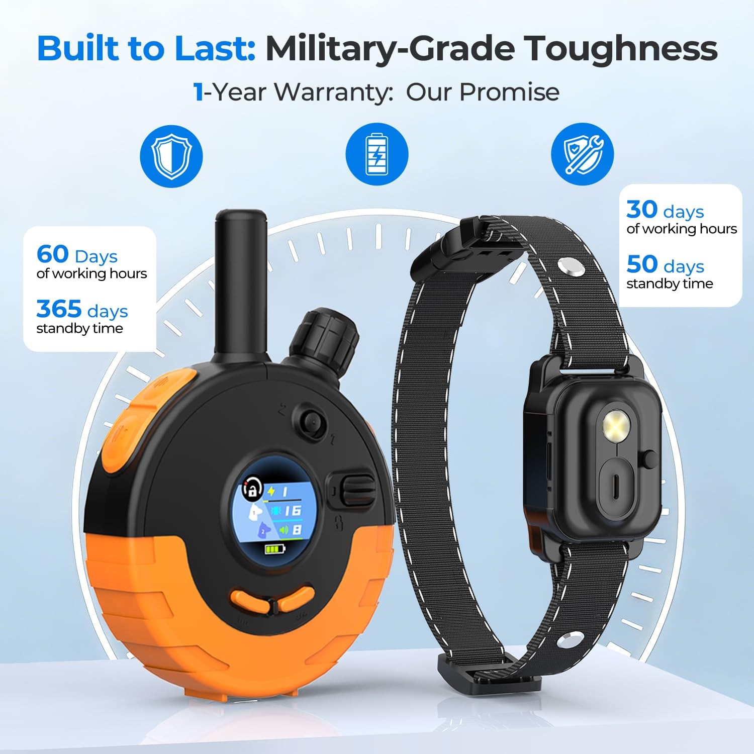 RPZ Dog Shock Collar with Remote Control, Dog Training Collar, E Vibration Co...