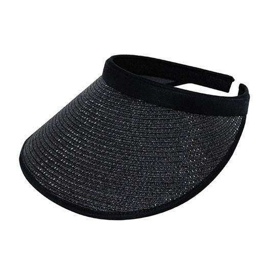Toyo Straw Clip-on Sun Visor - Wide Brim Sun Protection Visor Hat