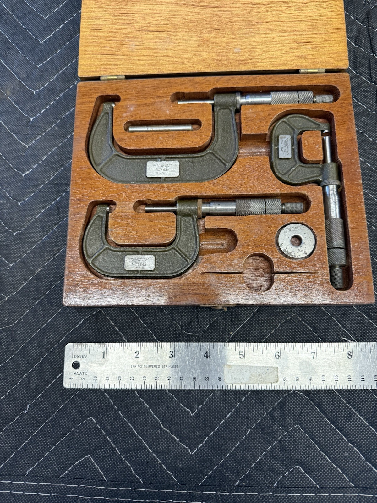 Vintage Lufkin 3 Pc Micrometer Set 0-3"