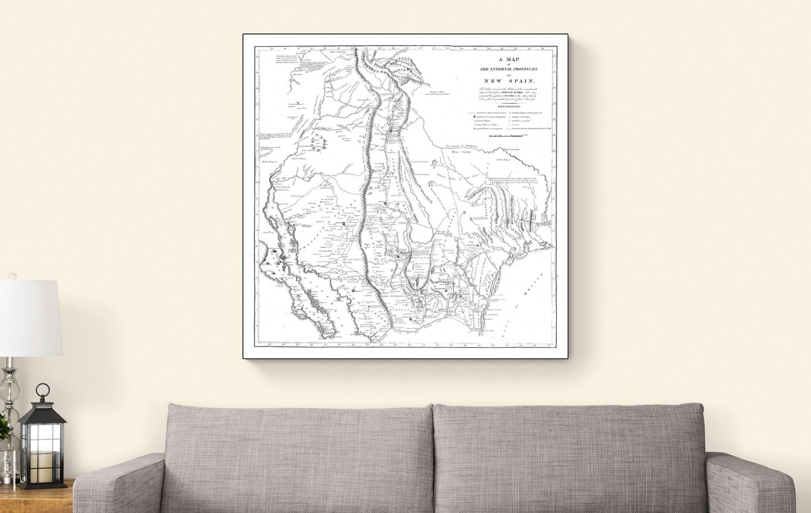 1810 Map of Pike’s Second Expedition – Texas & Southwest Exploration Print