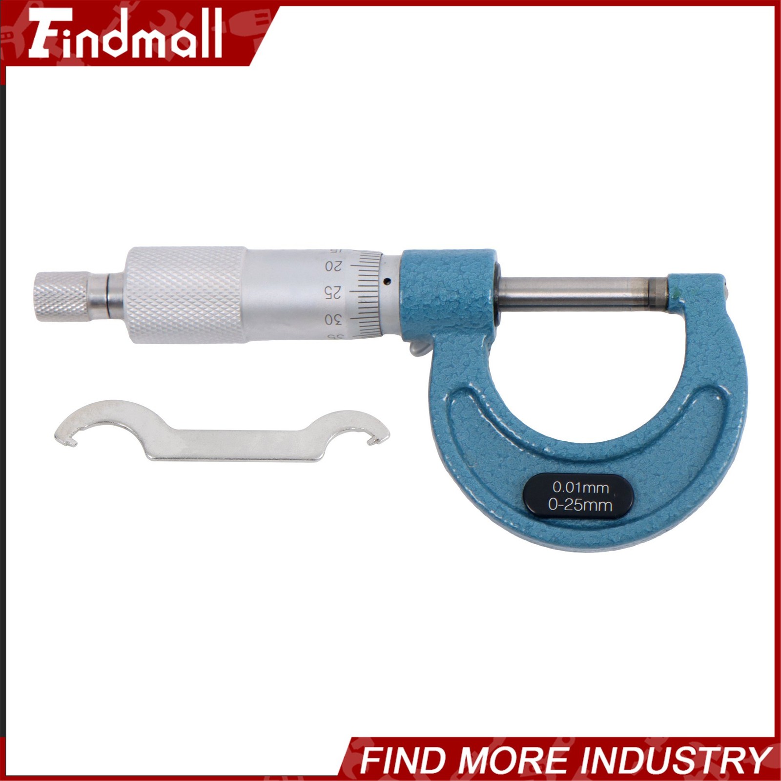 Findmall Precision Outside Micrometer Carbide Tips Machinist Tool 0-1"/0.0001"