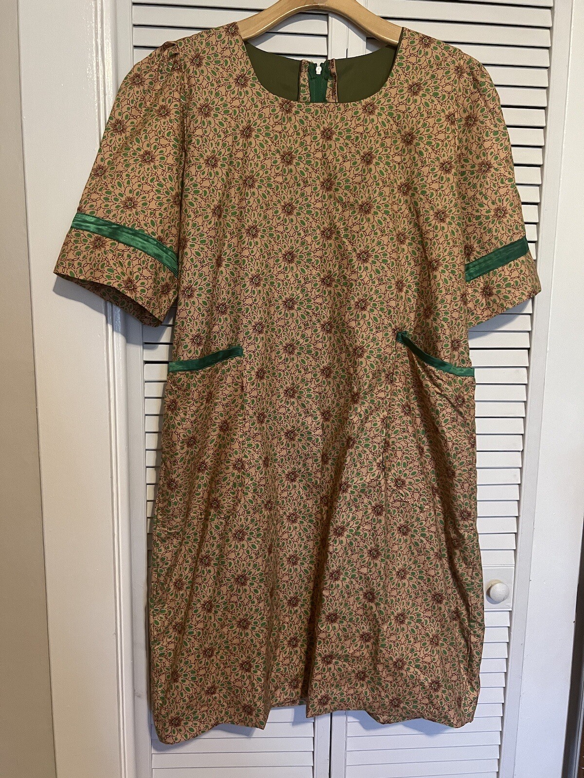 NIGERIAN AFRICAN Women’s Dress Size 3XL XXXL Handmade House Dress Kaftan Green