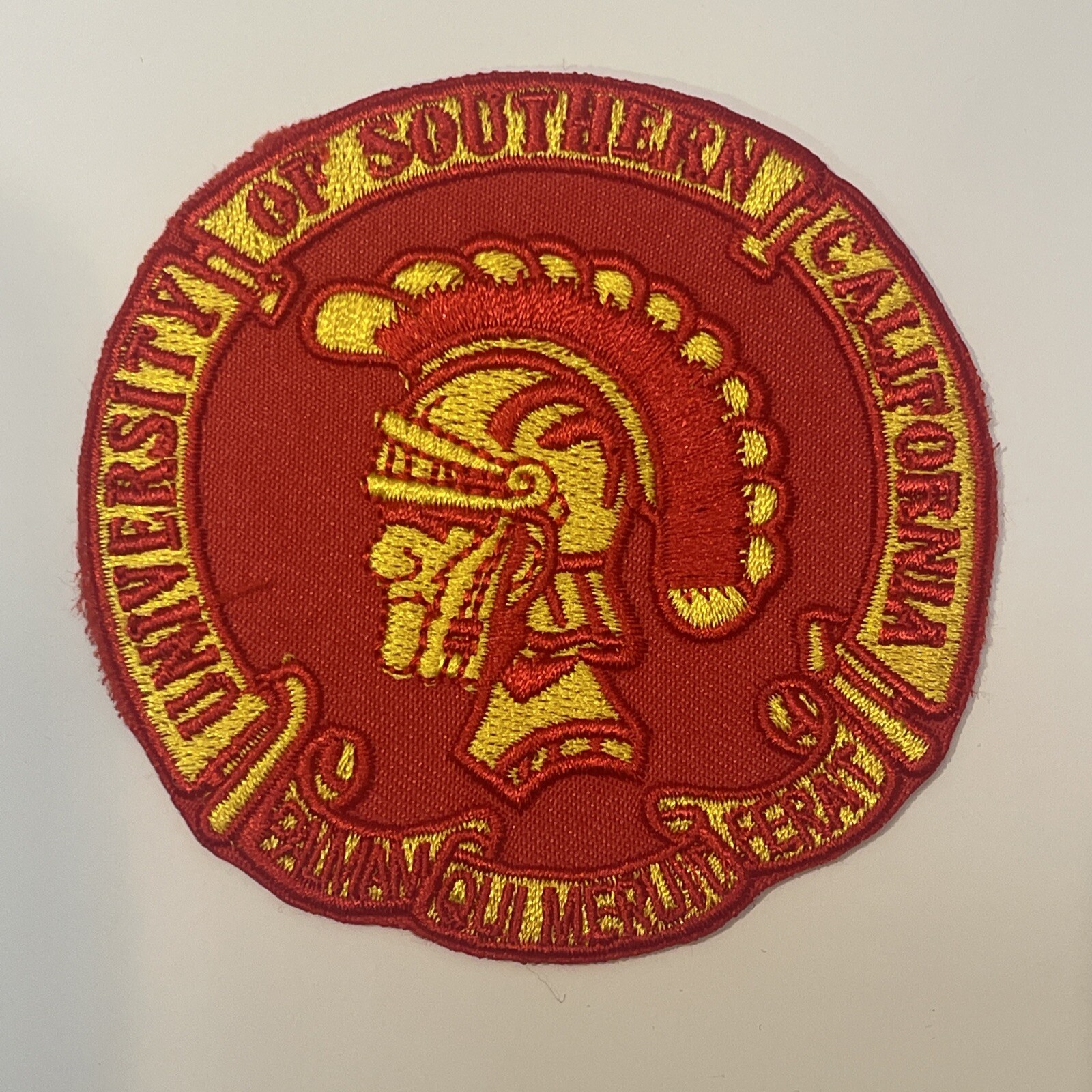 USC SOUTHERN CAL TROJANS Vintage Embroidered Iron On Patch  3” X 3”