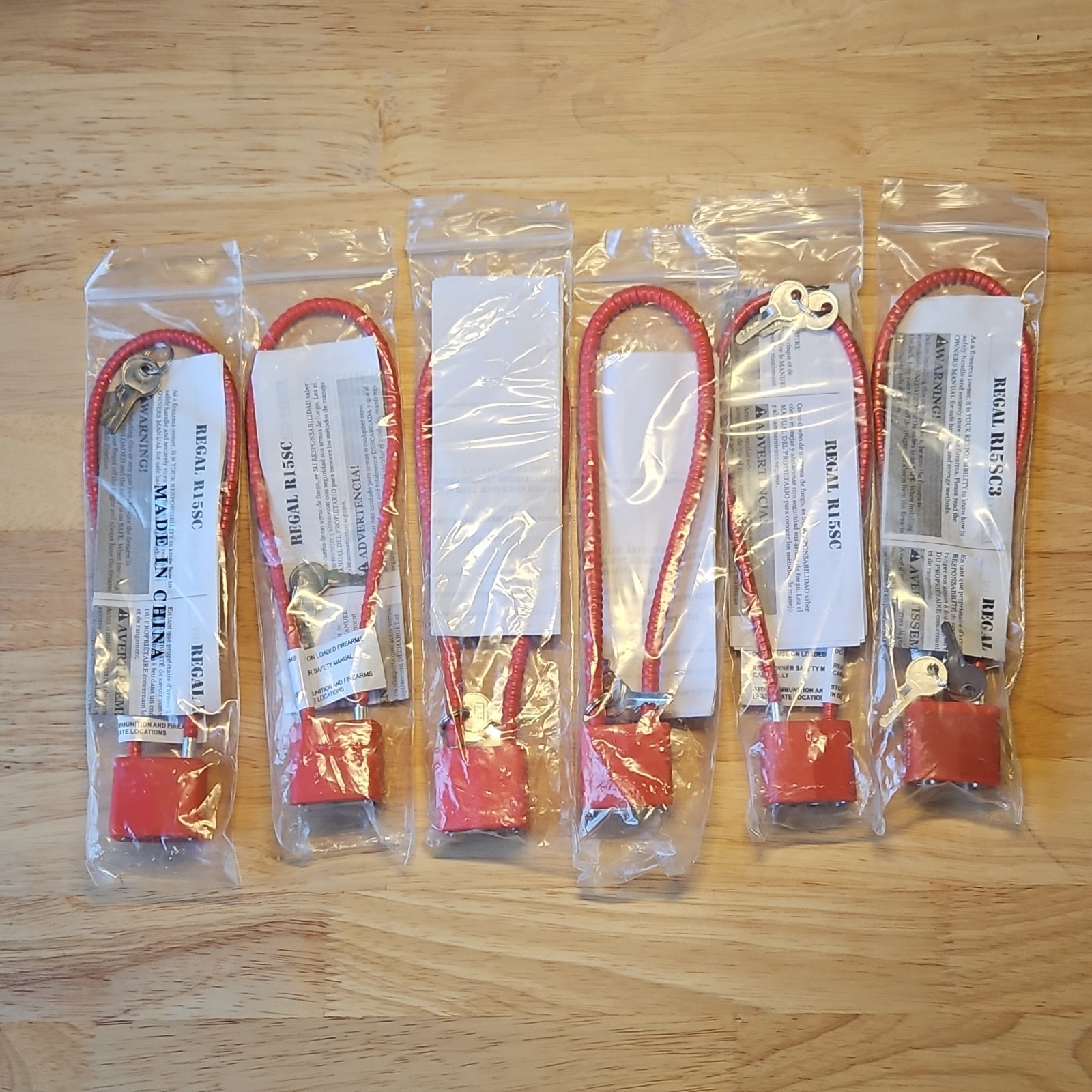 Regal Red Keyed Cable Gun Lock with Keys Brand New
