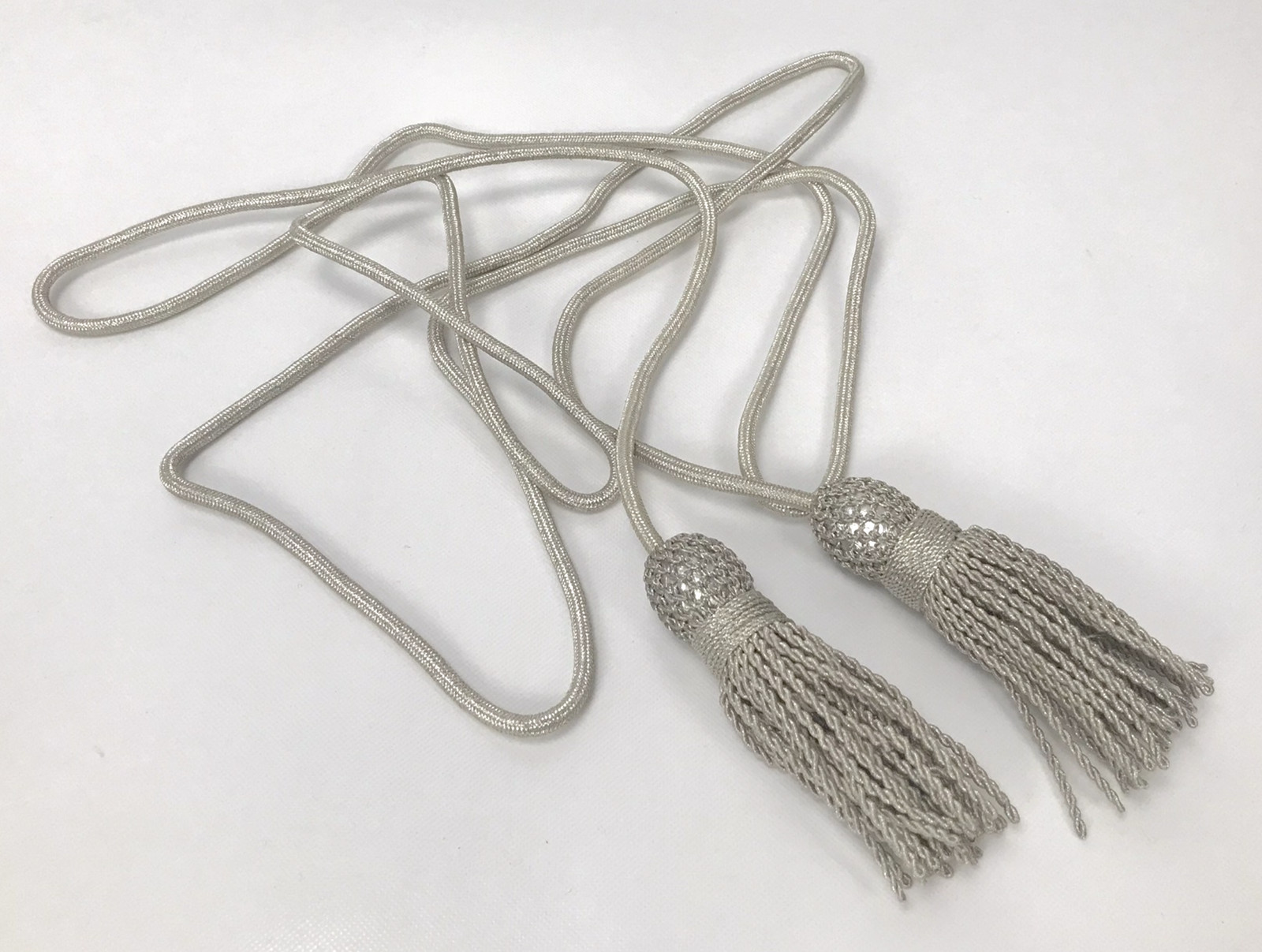 Silver Metallic Bugle, Flag, or Bagpipe Cord