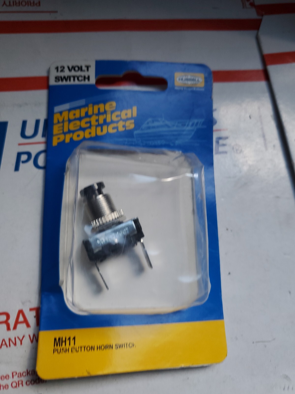 Hubbell Wiring Device-Kellems Mh11 Miniature Push Button Switch, Spst, Black, U2