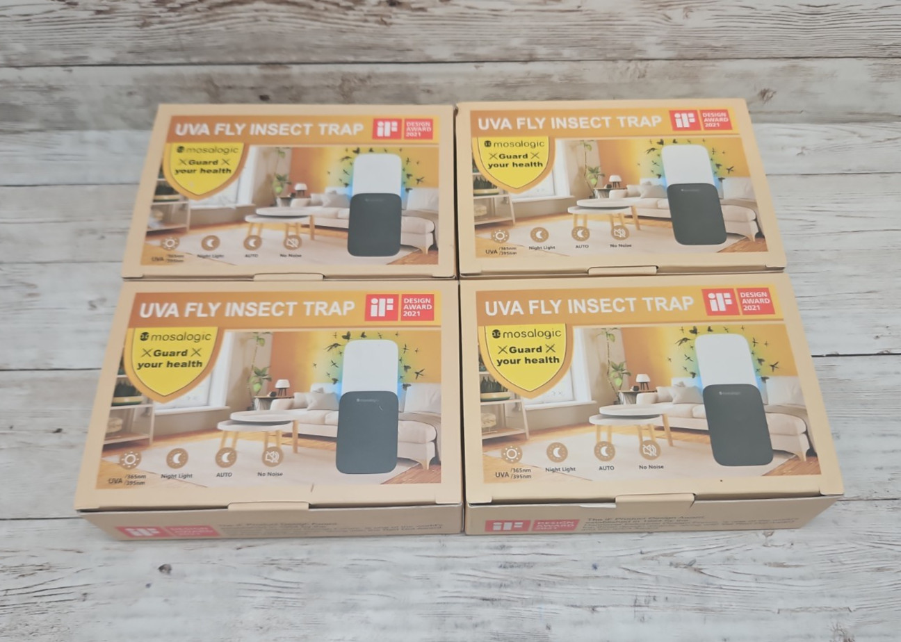 Black Mosalogic UVA Flying Insect Trap Plug-in Mosquitos Flies *4 Pack* NEW!