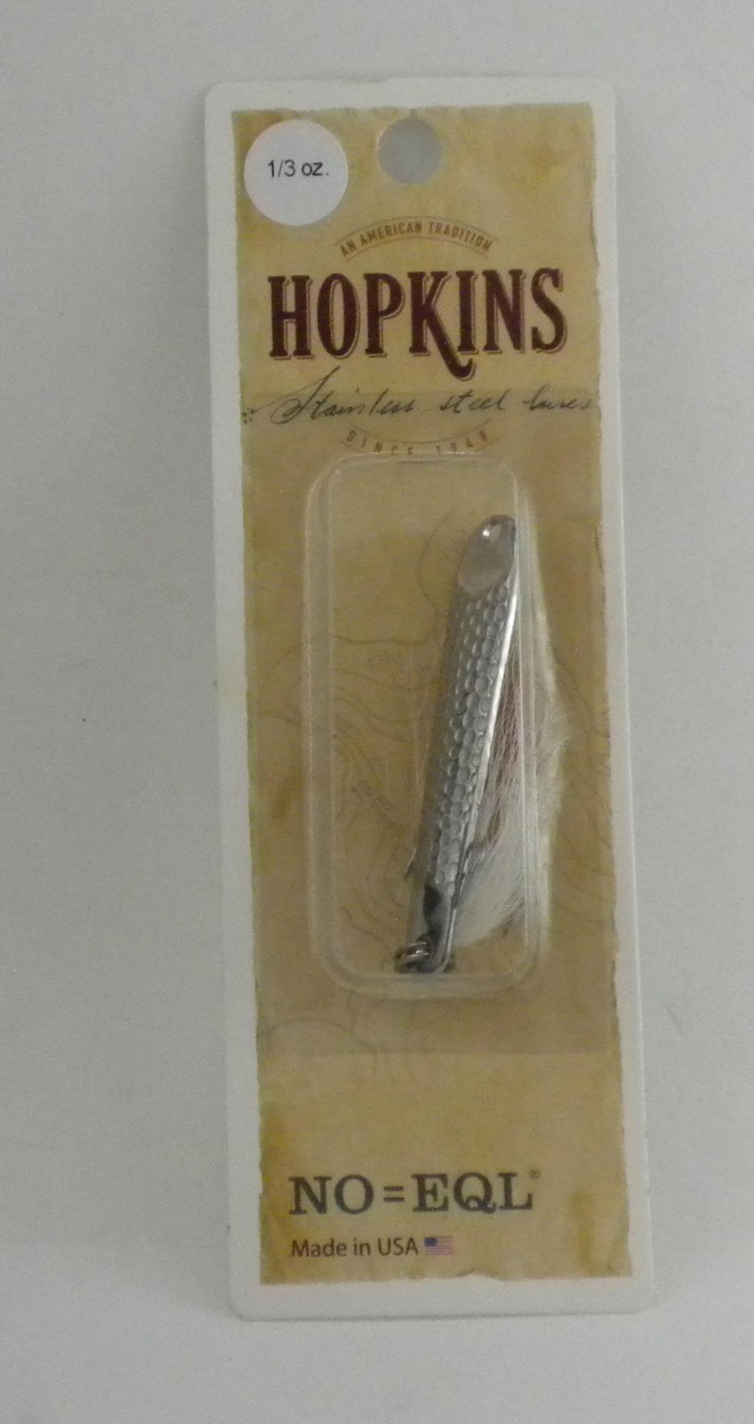 Hopkins 1BW Stainless No Equal Bucktail Treble Spoon 2.25" 1/3 oz