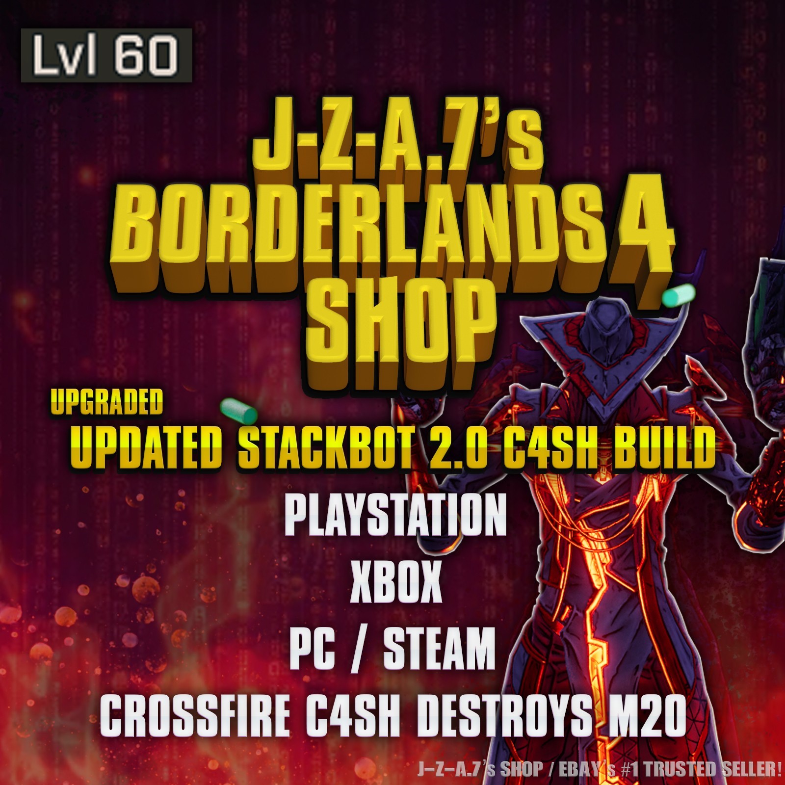 Borderlands 4✨ UPDATED CROSSFIRE C4SH BUILD ST4CKBOT 2.0 BL4 ✅PC-PS-XBOX✨MOXSY