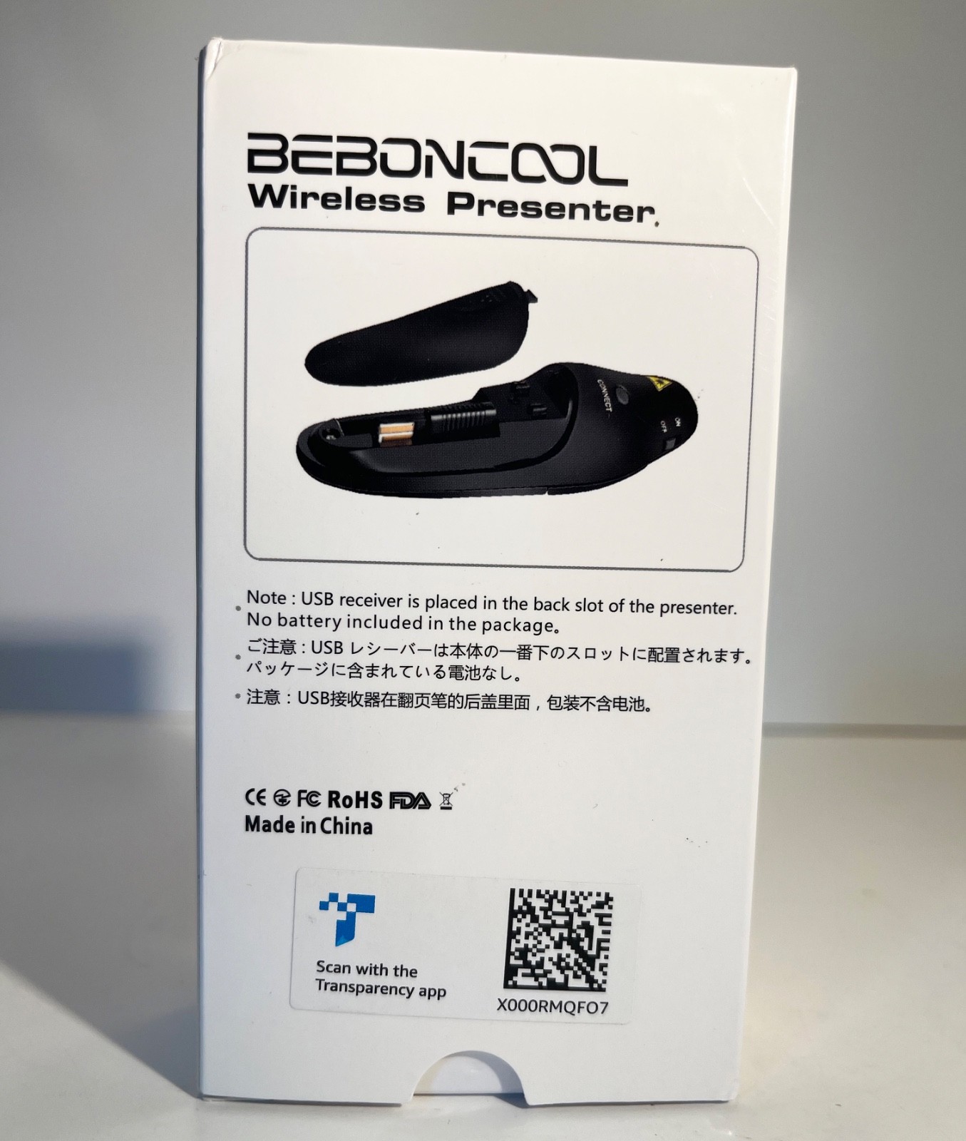 NEW Beboncool Wireless Presenter, Black, Model D100-US, 2.4 GHz