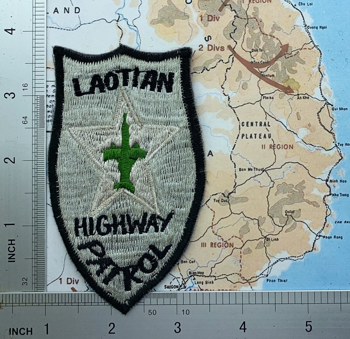 patch , USAF F-4 Phantom Laotian Highway Patrol Patch  , t11-87