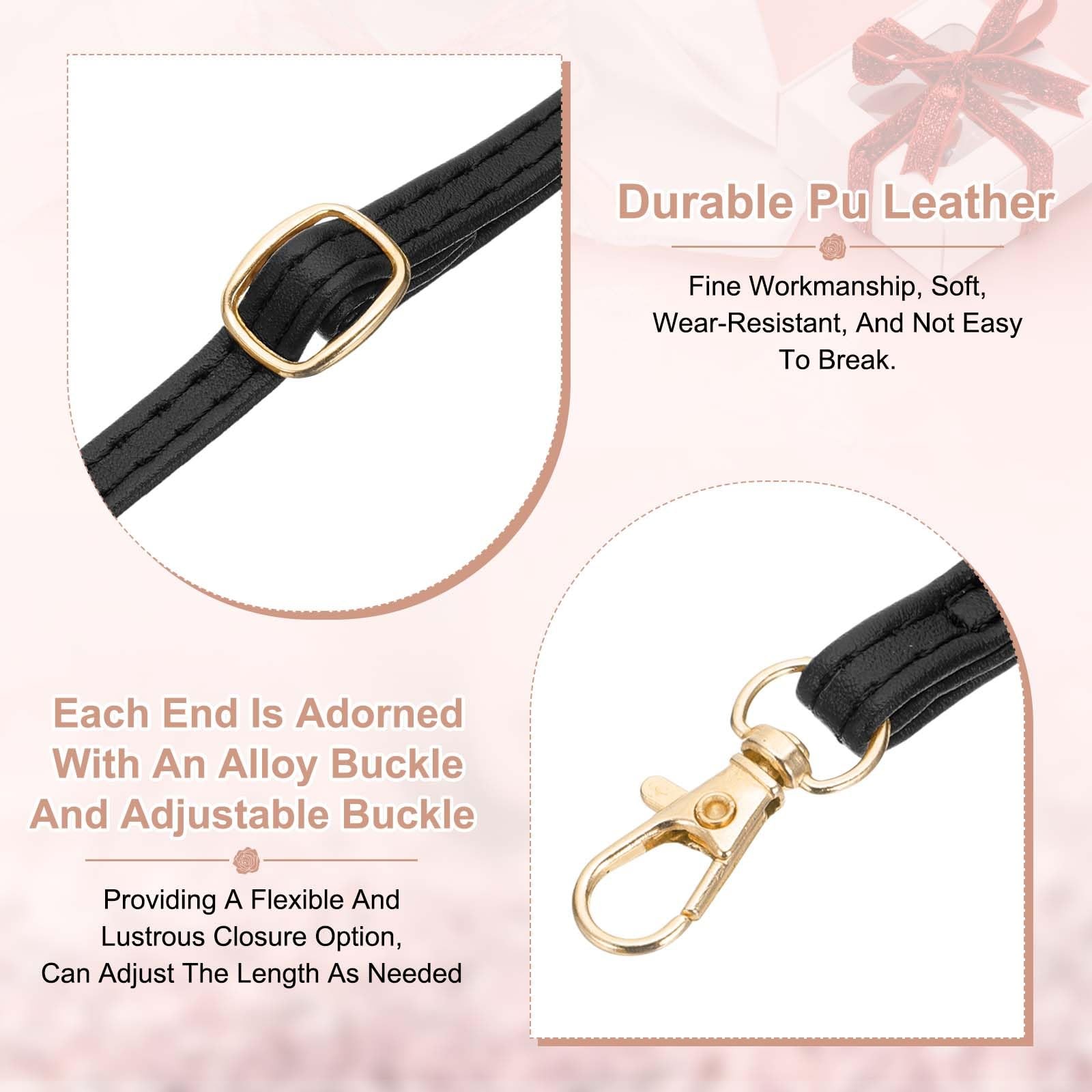 Leather Purse Handle Strap, 2 Pcs 51 Inch Adjustable Length Handbag Strap Rep...