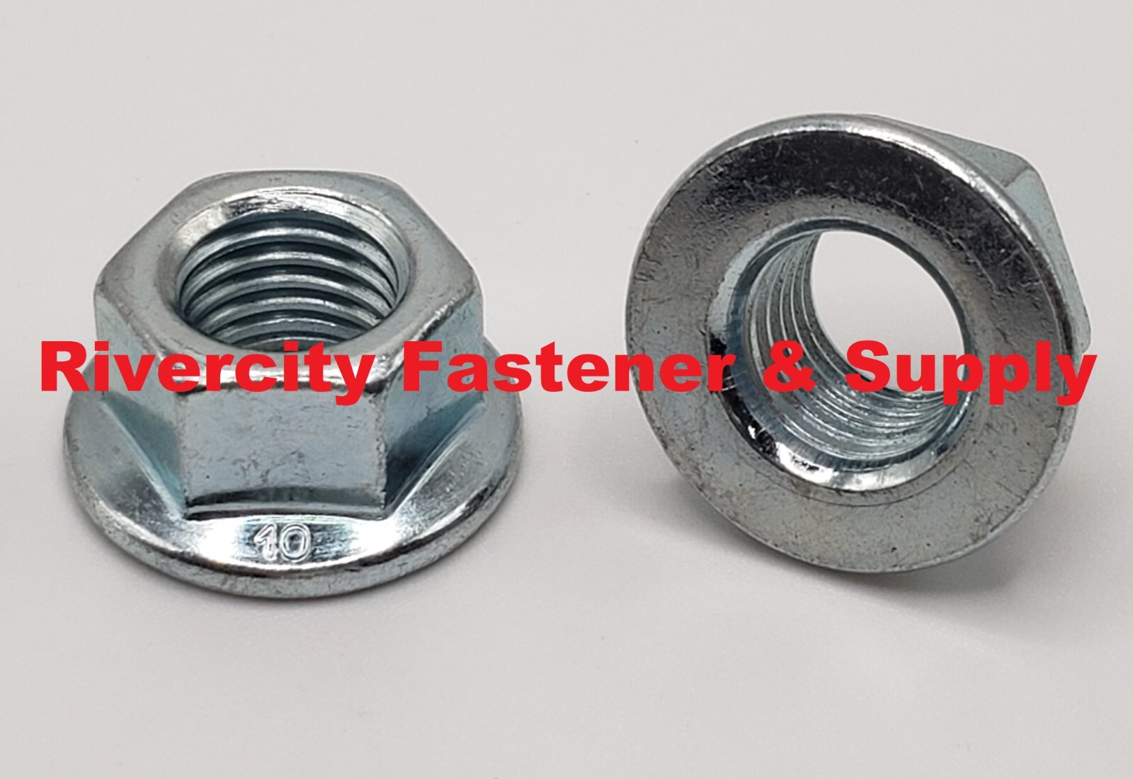 (25) M8-1.25 / 8mm x 1.25 J I S Steel Flange Spin Wiz Nut Zinc 10.9 (12mm Hex)