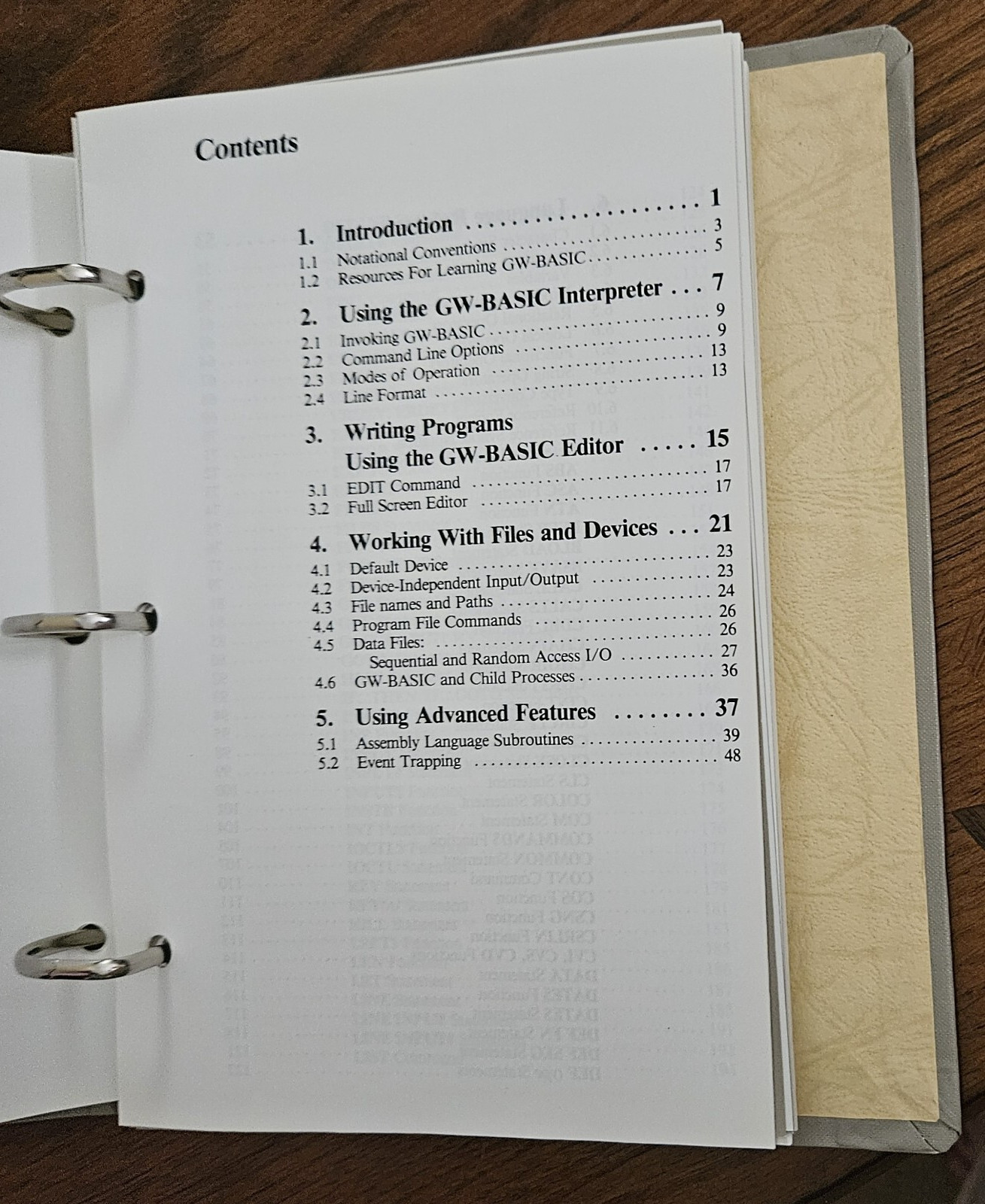 Hyundai Personal Computer Systems MS-DOS Version 3.2 Binder Book GW- Basic