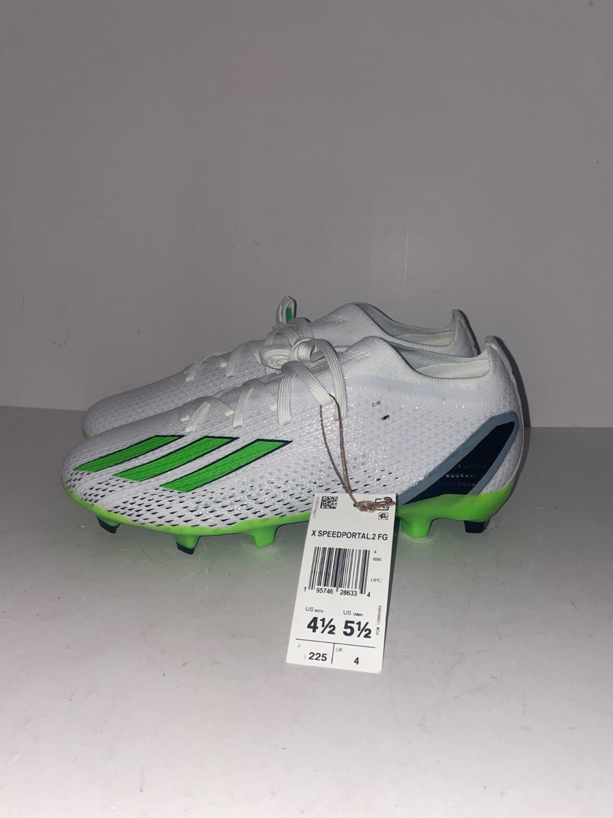 Adidas X Speedportal.2 FG Men's Size 4.5 M Cleats Soccer Shoe Green