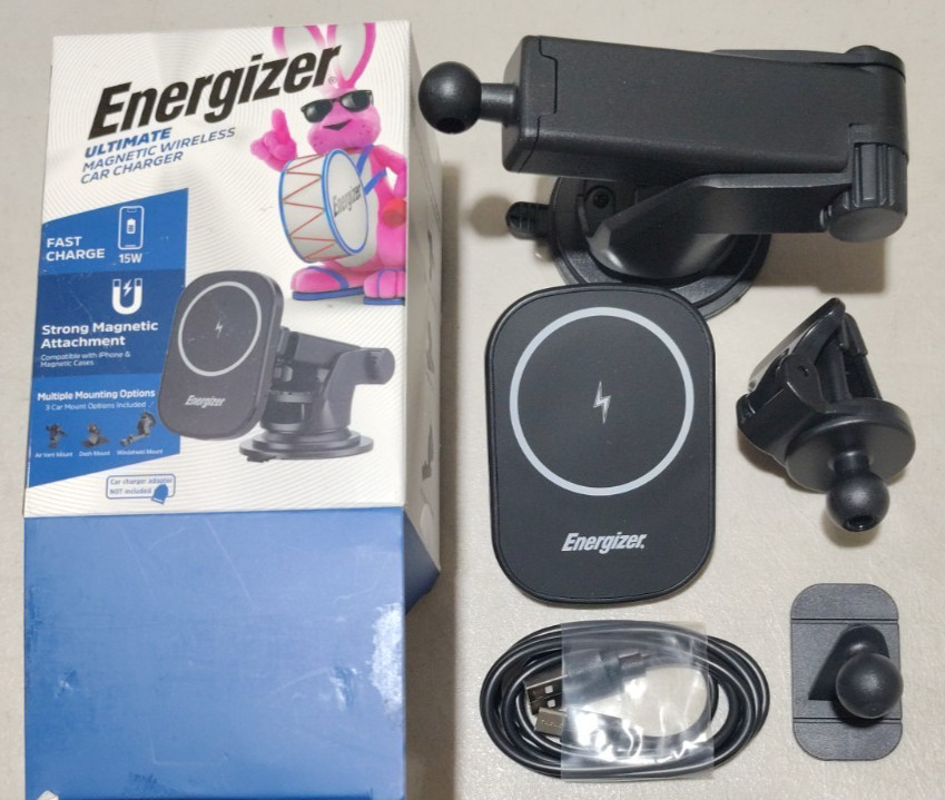 Energizer Ultimate 15W Magsafe Magnetic Wireless Car Charger OPEN BOX