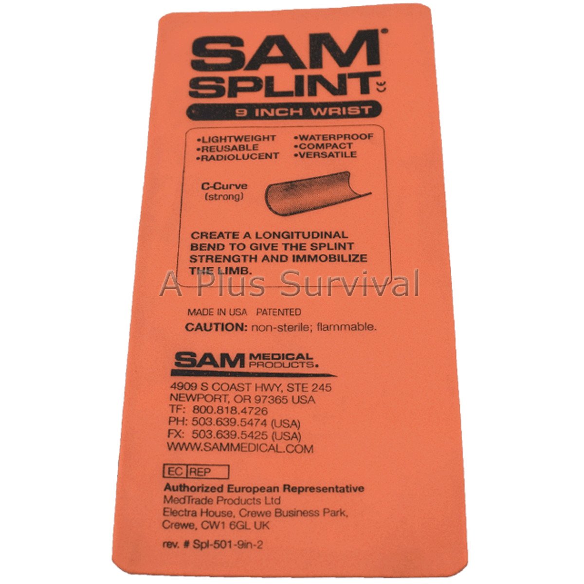 Foam and Metal Splint - Great for First Aid Kits - 9"