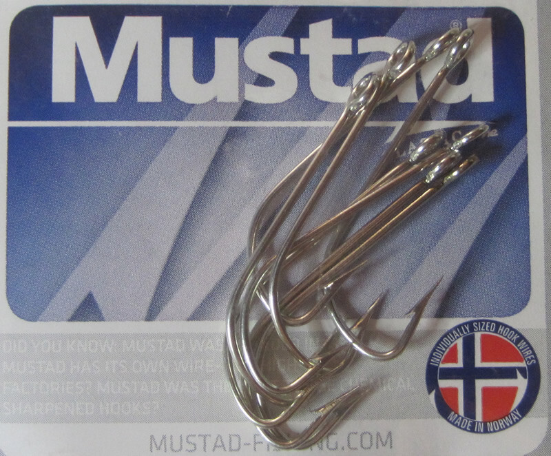 1 Pack Mustad Limerick trailer Hooks 31010-DT 2/0 or 3/0 Large Eye Needle point