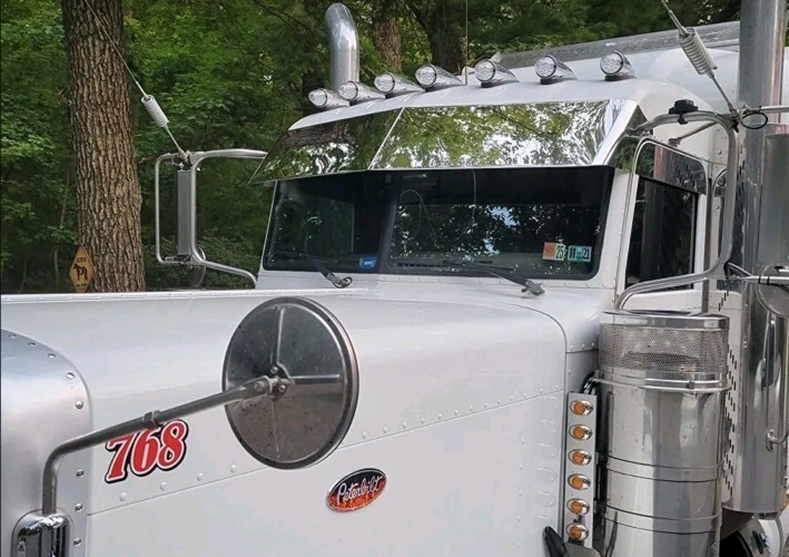 NEW! Stainless Steel 11” Blind Mount Drop Visor for 2005-2021 Peterbilt