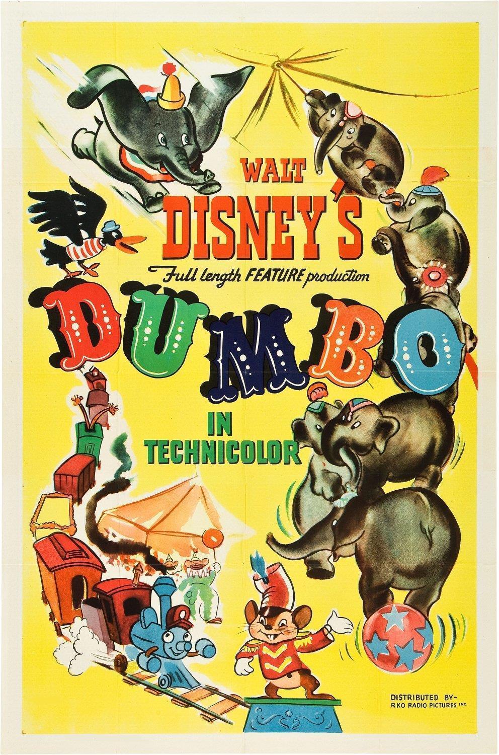 Movie Posters # 36 - 8 x 10 Tee Shirt Iron On Transfer Dumbo