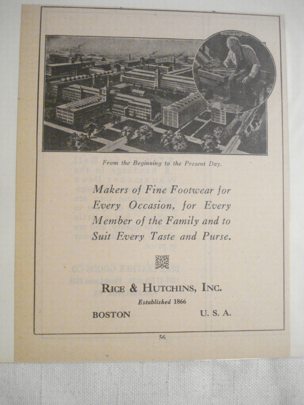 1924 Ad Rice & Hutchins, Inc. Boston Footwear Manufacturer