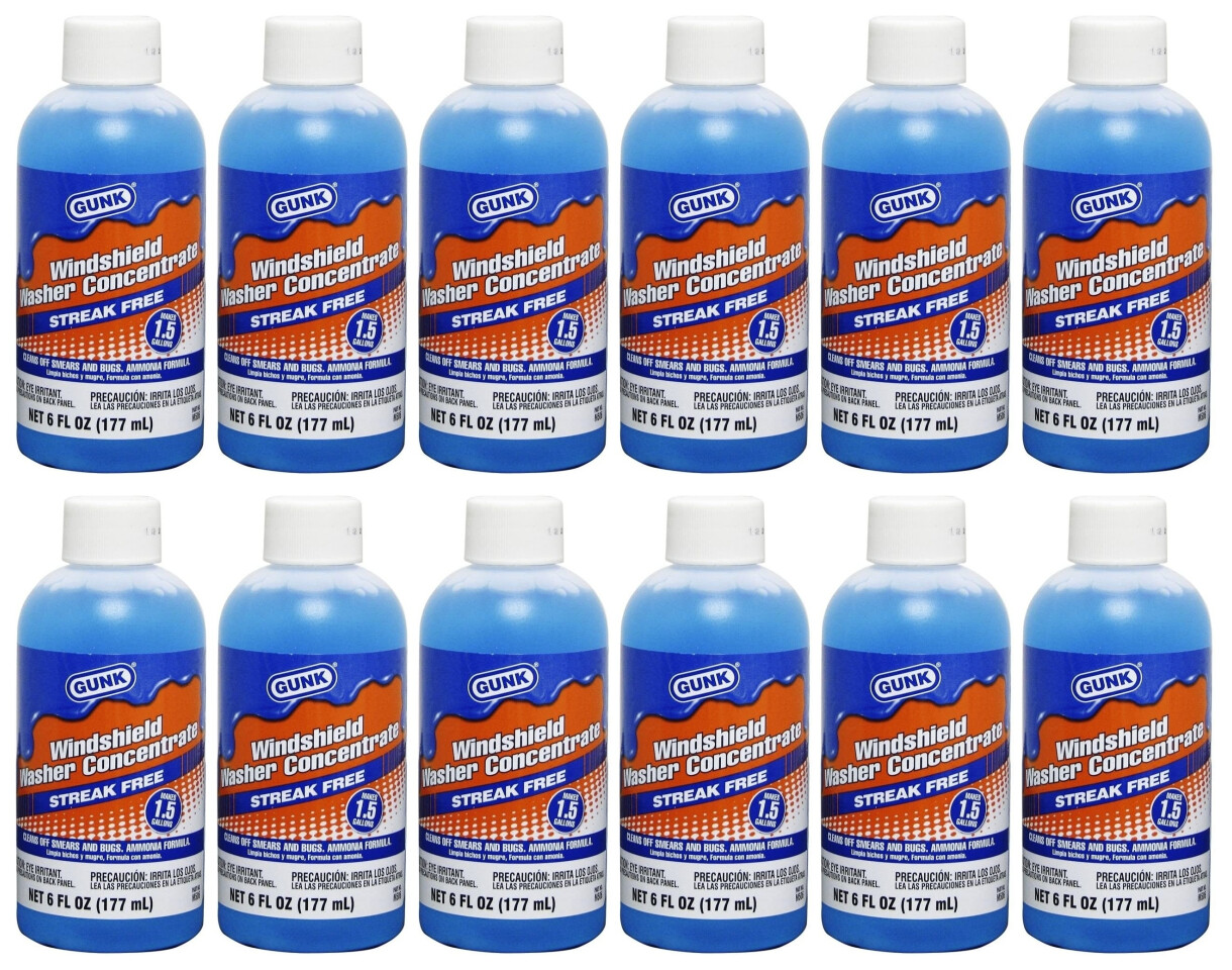 12 Gunk Concentrated Windshield Washer Fluid 1.5 Gallons 6 oz M506 Car Auto