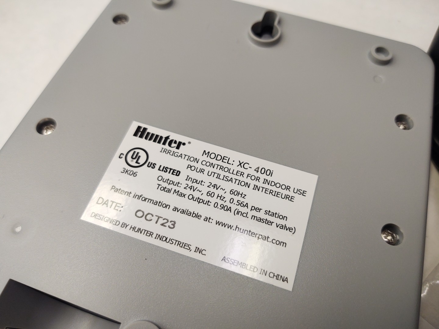 Hunter X-Core 4-Station Zone XC-400i Sprinkler Irrigation Timer Controller