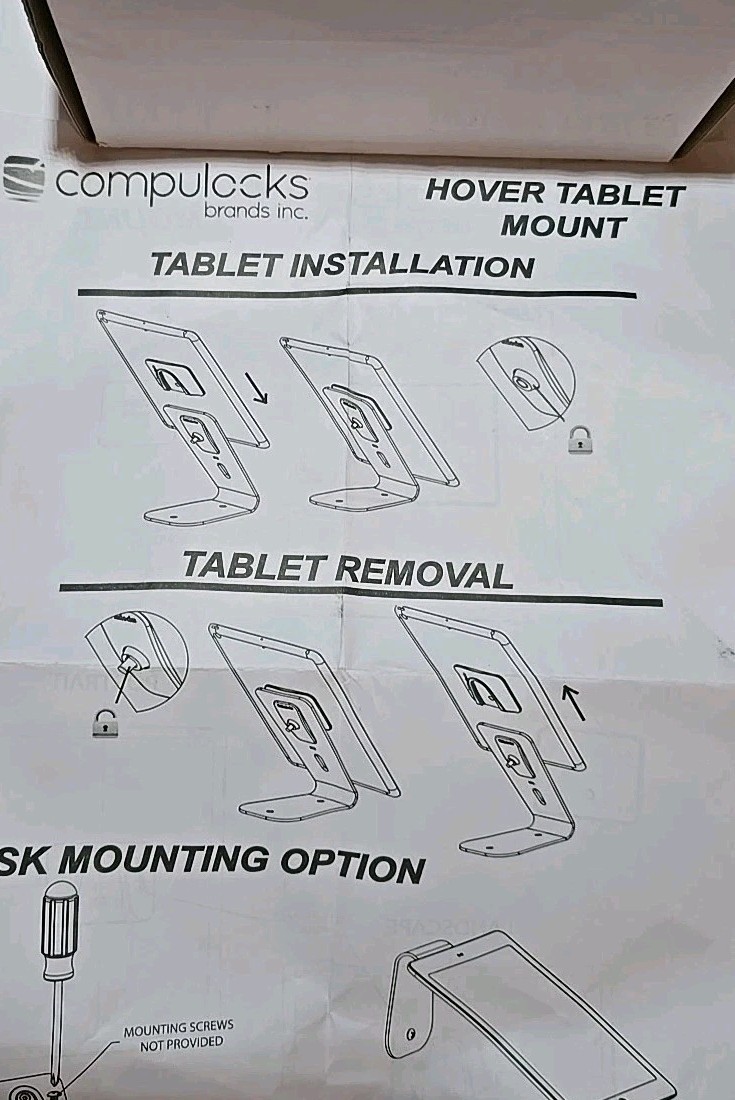CompuLocks Tablet Phone Stand *MISSING PART READ* Holder Universal Display Mount
