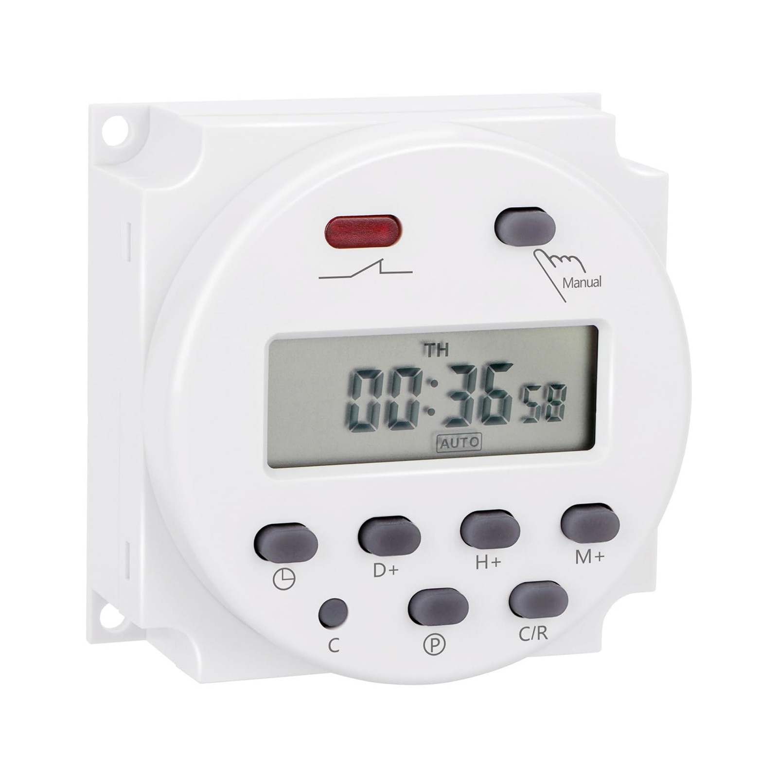 DC 12V Digital LCD Programmable Timer For Relay Switch 16A 1Min-168H Range
