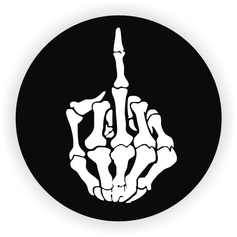 F**k You Funny Hard Hat Sticker Helmet Decal Middle Finger Safety Toolbox 2-inch