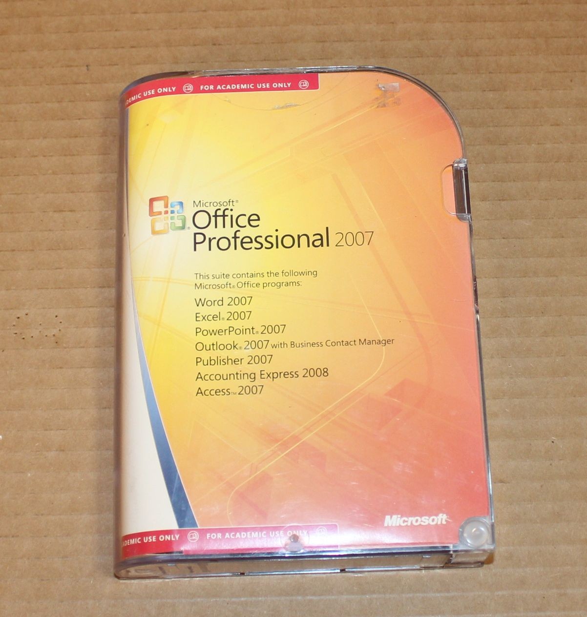 Microsoft Office 2007 Professional Full DVD - Academic Edition with Product Key