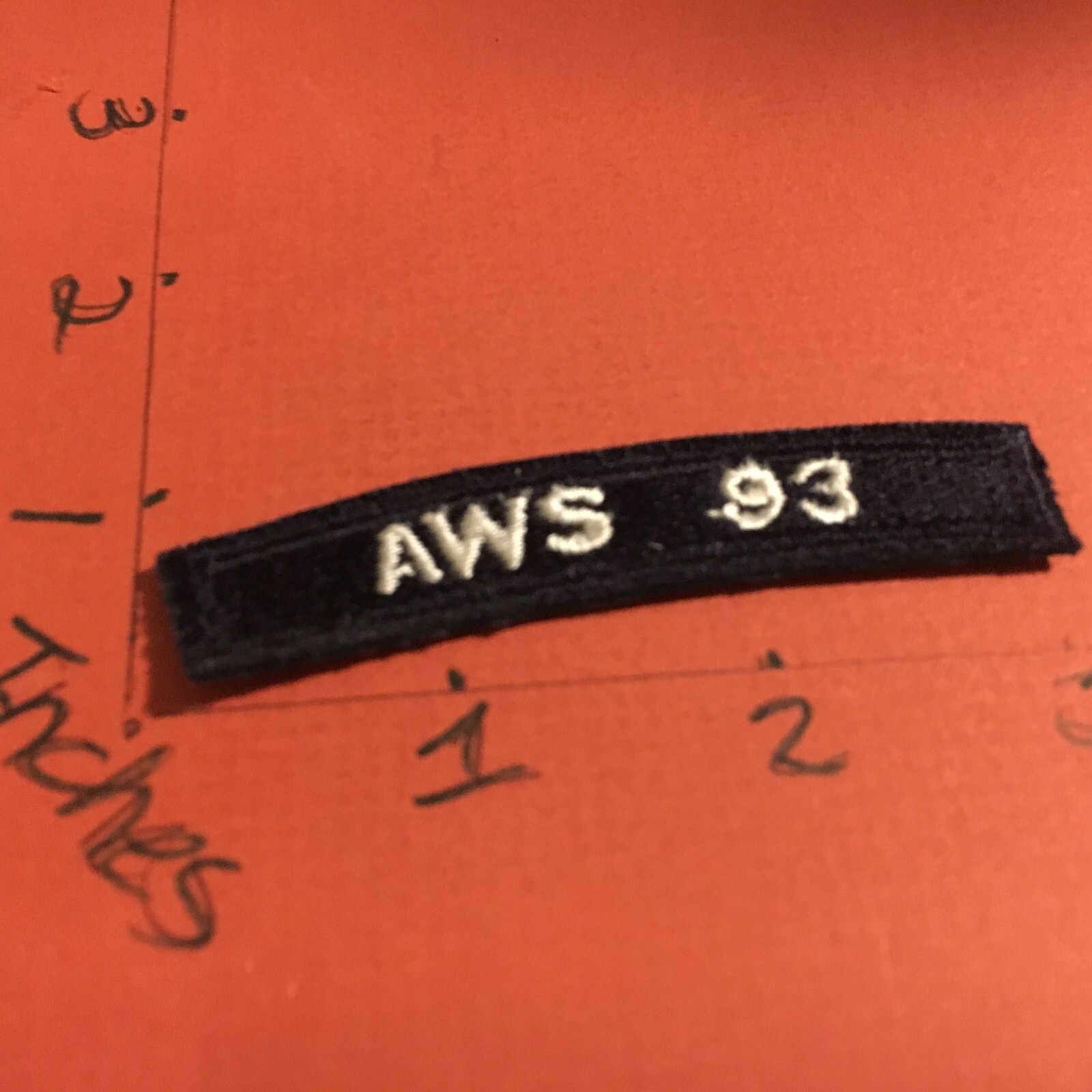 US NAVY SHOULDER STRIP TAB rocker Patch 12/1/22 AWS 93
