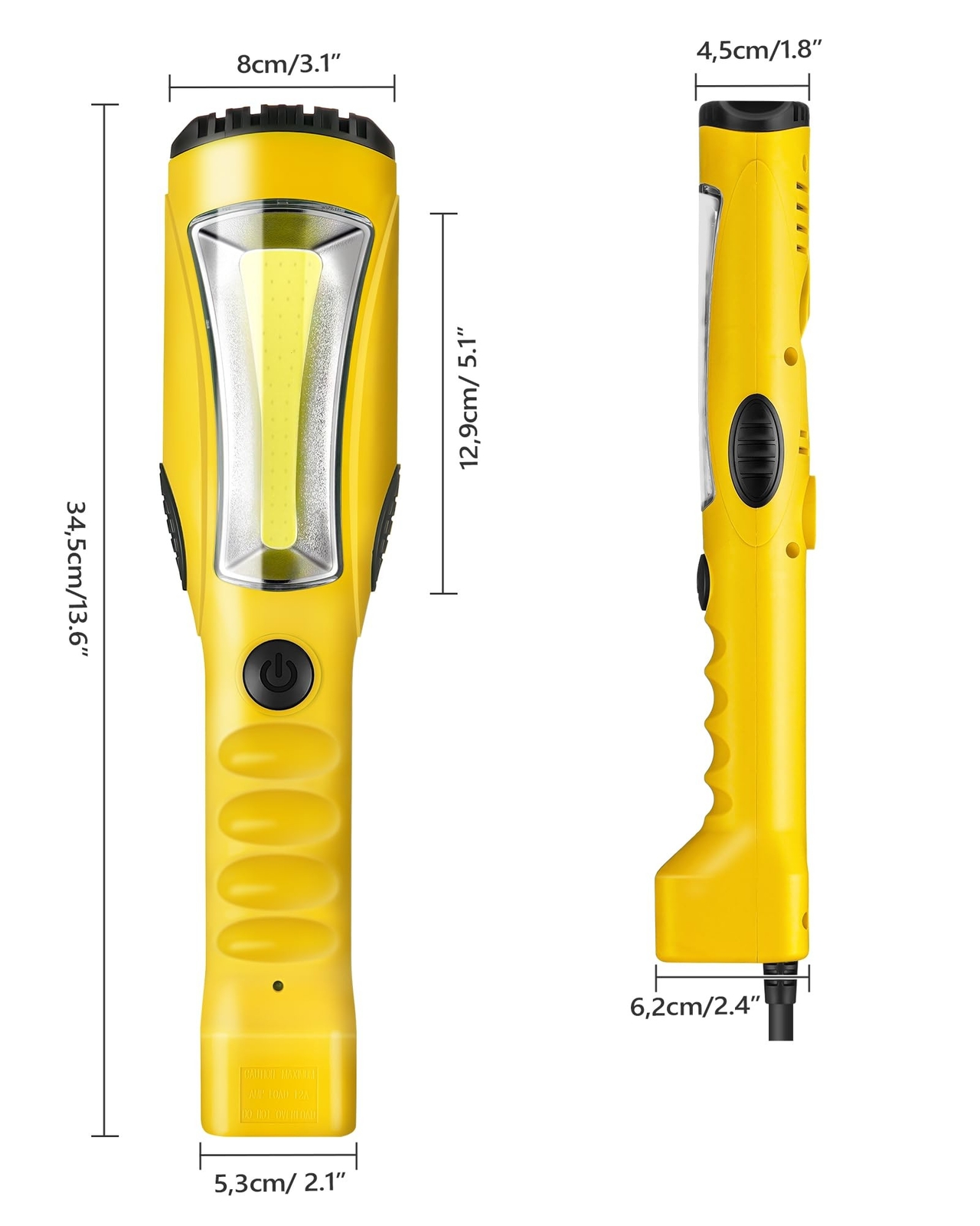 18W LED Work Light, 25FT 2000LM COB LED Light, Handheld Underhood Trouble Lig...